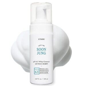 ETUDE SoonJung pH 6.5 Whip Cleanser | Mild Micro Foaming Face Wash for Sensitive